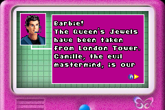 Screenshot from Secret Agent Barbie - Royal Jewels Mission (Europe) (En,Fr,De,Es,It)