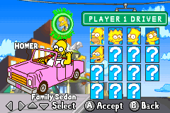 Screenshot from Simpsons, The - Road Rage (Europe) (En,Fr,De,Es,It)