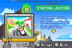 Screenshot from Simpsons, The - Road Rage (Europe) (En,Fr,De,Es,It)