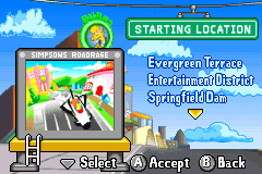Screenshot from Simpsons, The - Road Rage (Europe) (En,Fr,De,Es,It)