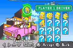 Screenshot from Simpsons, The - Road Rage (USA, Europe)