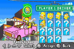 Screenshot from Simpsons, The - Road Rage (USA, Europe)