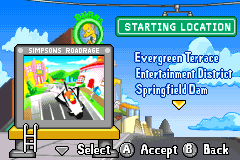 Screenshot from Simpsons, The - Road Rage (USA, Europe)
