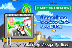 Screenshot from Simpsons, The - Road Rage (USA, Europe)