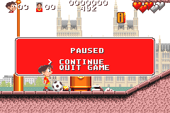 Screenshot from Soccer Kid (USA, Europe)