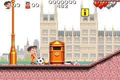 Screenshot from Soccer Kid (USA, Europe)