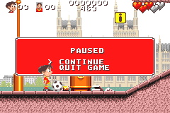 Screenshot from Soccer Kid (USA, Europe)