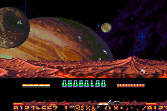 Screenshot from Super Dropzone - Intergalactic Rescue Mission (Europe)