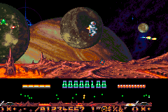 Screenshot from Super Dropzone - Intergalactic Rescue Mission (USA)