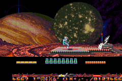 Screenshot from Super Dropzone - Intergalactic Rescue Mission (USA)
