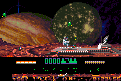 Screenshot from Super Dropzone - Intergalactic Rescue Mission (USA)