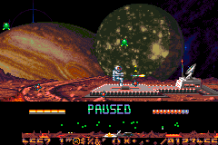 Screenshot from Super Dropzone - Intergalactic Rescue Mission (USA)