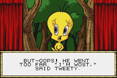 Screenshot from Tweety and the Magic Gems (Europe)